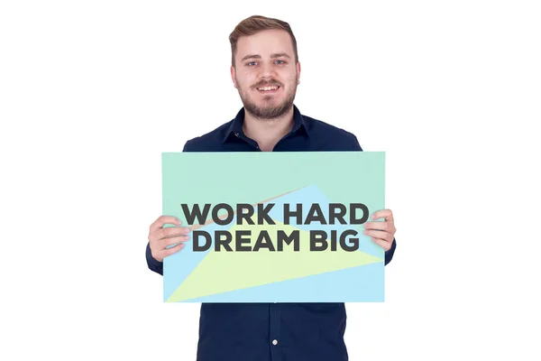 WORK HARD DREAM BIG CONCEPT — Stock Photo, Image