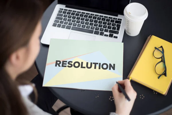 RESOLUTION WORD CONCEPT — Stock Photo, Image