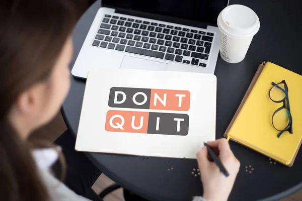 Dont Quit Acronmy — 스톡 사진