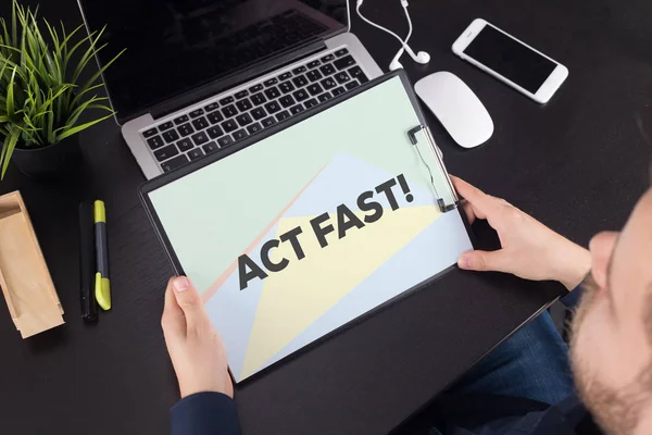 ACT FAST! CONCEPT — Stock Photo, Image