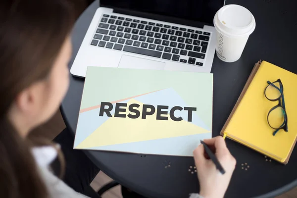 RESPECT WORD CONCEPT — Stock Photo, Image