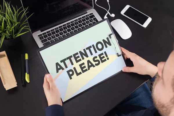 ATTENTION PLEASE! CONCEPT — Stock Photo, Image