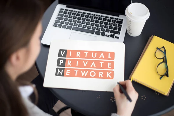 Abkürzung für virtuelles privates Netzwerk — Stockfoto