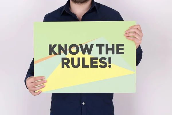 KNOW THE RULES! CONCEPT — Stock Photo, Image