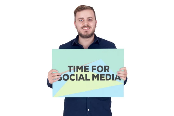 TIEMPO PARA EL CONCEPTO SOCIAL DE MEDIOS — Foto de Stock