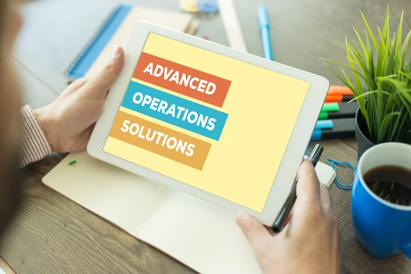 ADVANCED OPERATIONS SOLUTIONS CONCEPT — Stock Photo, Image