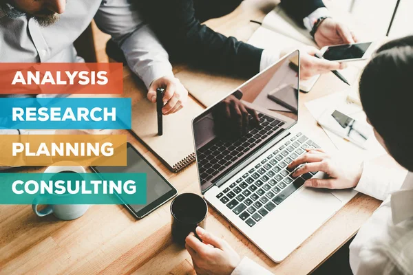 ANALYSIS RESEARCH PLANNING CONSULTING CONCEPT — Stock Photo, Image