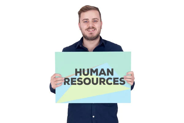 Karta koncepcja zasobów ludzkich — Zdjęcie stockowe