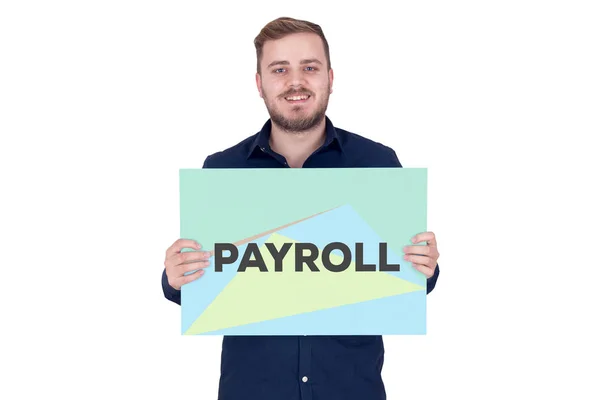 Cartão PAYROLL CONCEITO — Fotografia de Stock