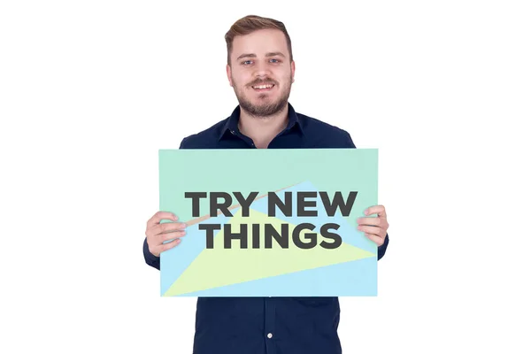 TRY NEW THINGS CONCEPT — Stock Photo, Image