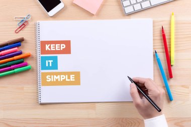 KEEP IT SIMPLE CONCEPT clipart