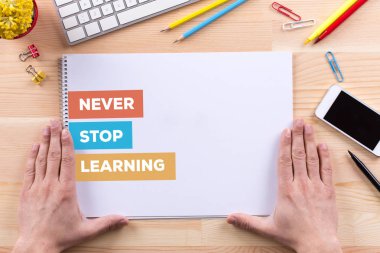 NEVER STOP LEARNING CONCEPT