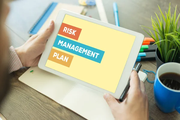 Koncepcja planu zarządzania ryzykiem — Zdjęcie stockowe