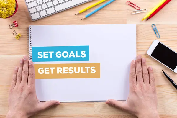 Belirlenen hedefleri Get sonuçları kavramı — Stok fotoğraf