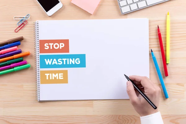 STOP WASTING TIME CONCEPT
