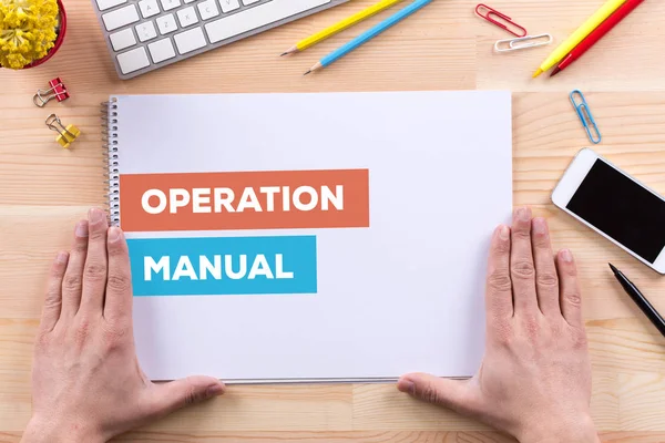 CONCEITO MANUAL DE OPERAÇÃO — Fotografia de Stock