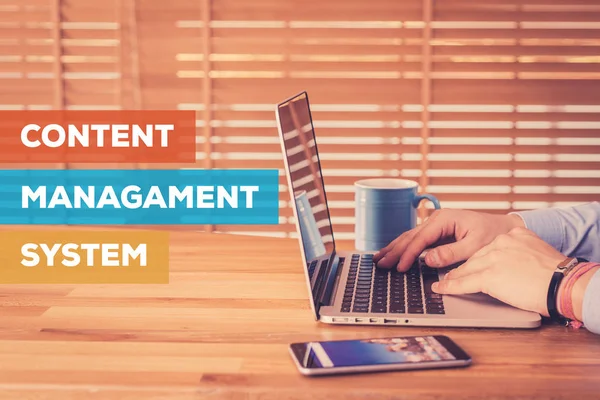 Content Management System Concept — Stock fotografie