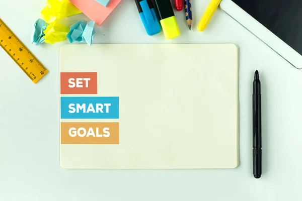 SET SMART GOALS CONCEPT — Stock Photo, Image