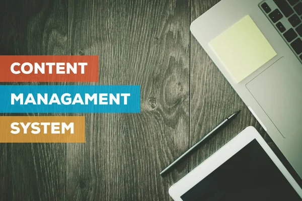 Content Managament System koncept — Stockfoto