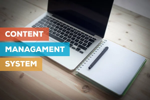 Content Managament System koncept — Stockfoto