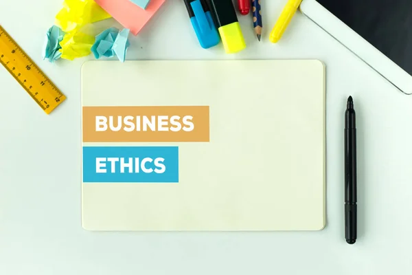 Концепція етика бізнесу — стокове фото