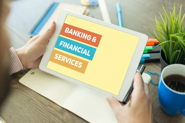 Bancaire & financiële Services-Concept — Stockfoto