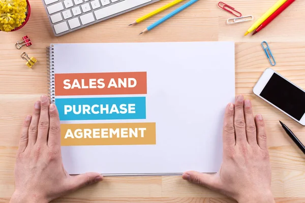 SALES AND PURCHASE AGREEMENT CONCEPT — Stock Photo, Image