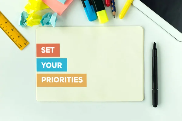 Setzen Sie Ihre Prioritäten — Stockfoto