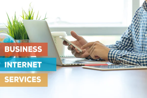 BUSINESS INTERNET SERVICES CONCEPT — Stock Photo, Image