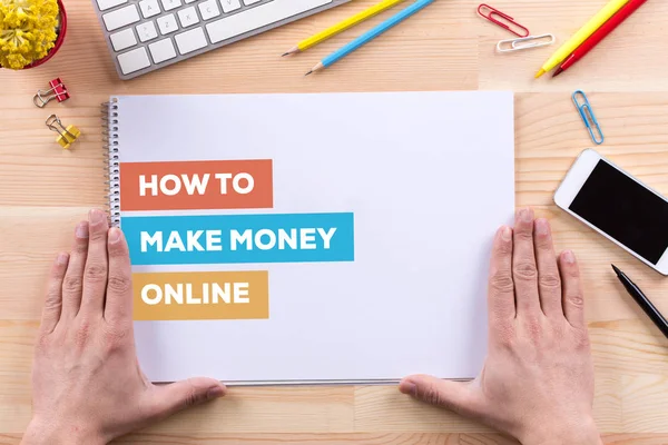 Hoe maak je geld Online Concept — Stockfoto