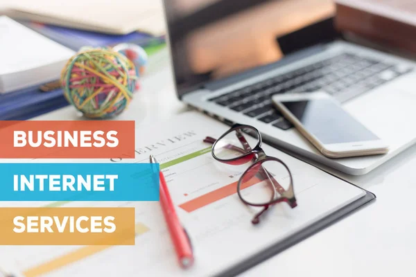 BUSINESS INTERNET SERVICES CONCEPT — Stock Photo, Image