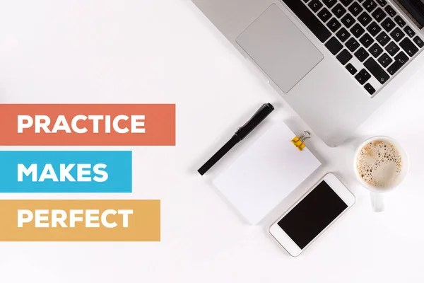 PRACTICE MAKES PERFECT CONCEPT — Stock Photo, Image