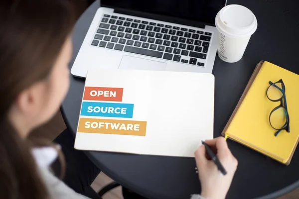 OPEN SOURCE SOFTWARE CONCEPT — Stock Photo, Image