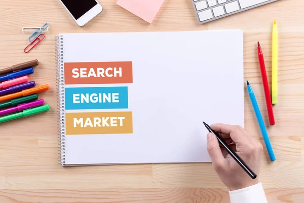 SEARCH ENGINE MARKET CONCEPT — Stock Photo, Image