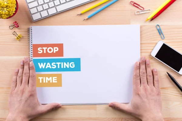 Przestań marnować czas koncepcja — Zdjęcie stockowe