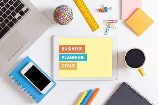 Koncepcja cyklu planowania biznesu — Zdjęcie stockowe