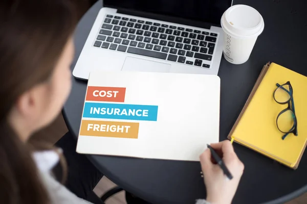 Cost Insurance Freight konceptet — Stockfoto