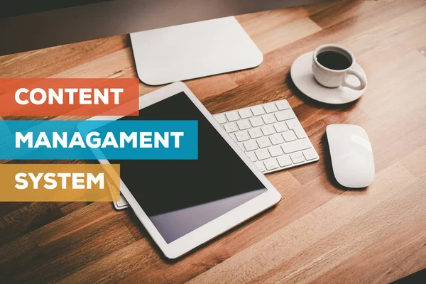 Content management systeem Concept — Stockfoto