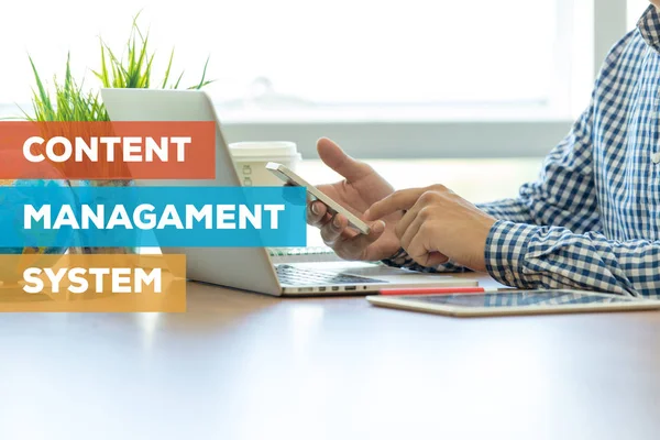 Content Management System Concept — Stock fotografie