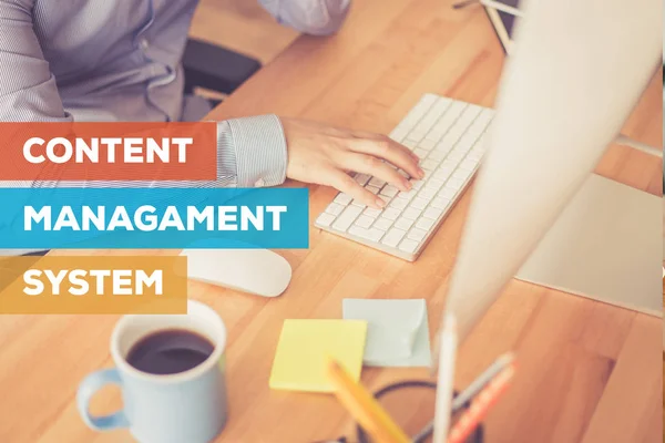 Content management systeem Concept — Stockfoto