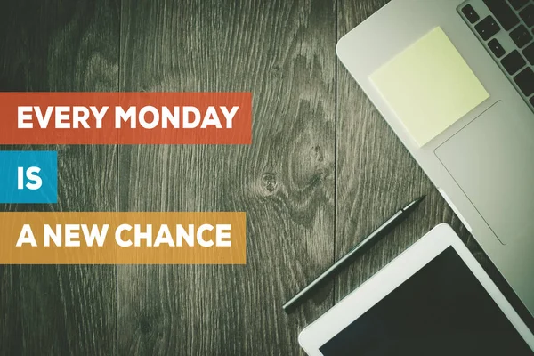 Každé pondělí je nový koncept šanci — Stock fotografie