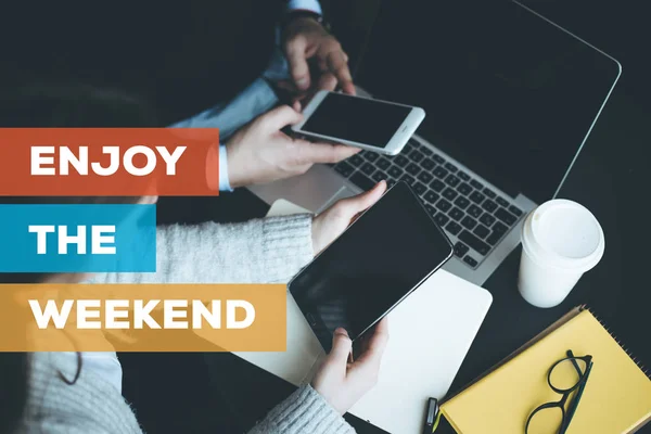 ENJOY THE WEEKEND CONCEPT — Stock Photo, Image