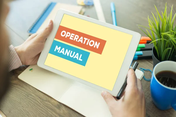 OPERATION MANUAL CONCEPT — Stock Photo, Image