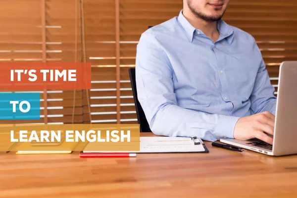 ES TIEMPO DE APRENDER EL CONCEPTO INGLÉS —  Fotos de Stock