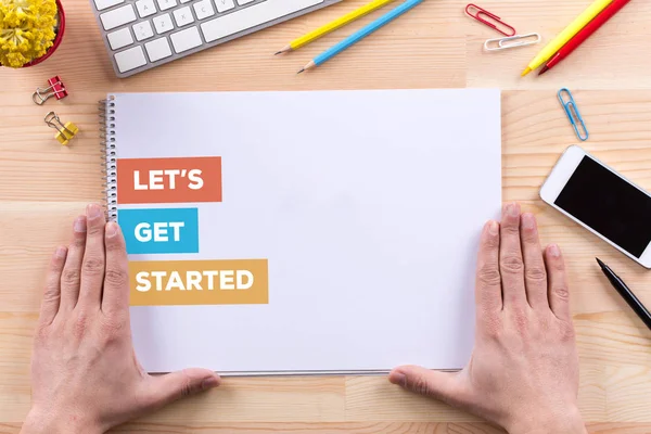 LET'S GET STARTED CONCEPT — Stock Photo, Image