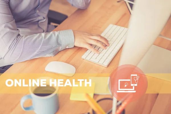 Концепція здоров'я онлайн — стокове фото