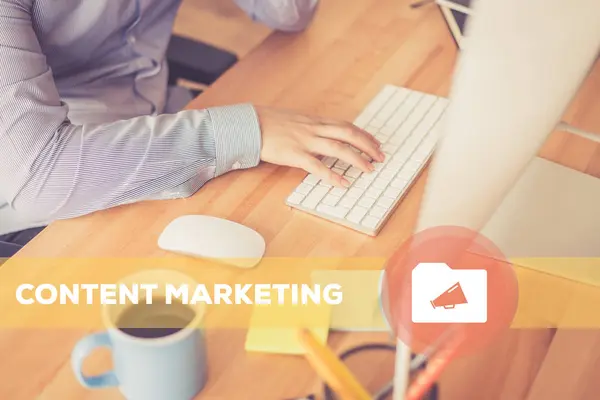 CONTENT MARKETING CONCEPT — Stock Photo, Image