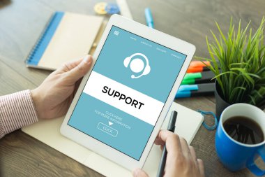 Destek kavram ekranda 