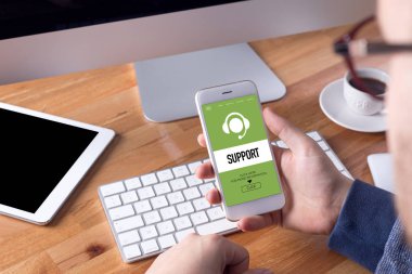 Destek kavram ekranda 