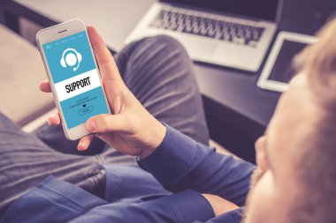 Destek kavram ekranda 